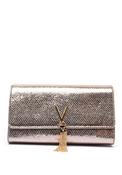 Valentino Divina Reptile Print Clutch Bag, Bronze image