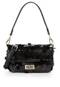 Valentino Sleet Sequin Shoulder Bag, Black image
