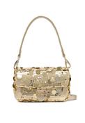 Valentino Sleet Sequin Shoulder Bag, Gold image