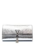 Valentino Divina Reptile Print Clutch Bag, Silver image