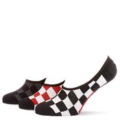 Vans 3 Pair Checkerboard No Show Socks, Black Multi UK8.5-12