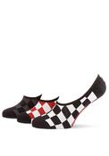 Vans 3 Pair Checkerboard No Show Socks, Black Multi UK8.5-12 image