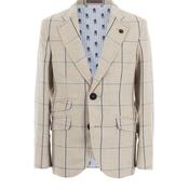 One Varones Boys 1004083 Check Blazer, Beige