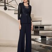 Veni Infantino 3 Piece Trouser Suit, Navy