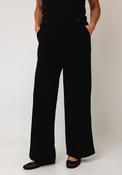 Vero Moda Faux Belt Detail Wide Leg Trousers, Black image