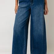 Vero Moda Annet Cotton Mid Waist Wide Jeans, Blue image