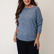 Vero Moda Doffy Knitted Round Neck Jumper, Blue