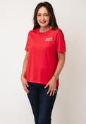 Vero Moda Heidi Small Slogan Print T-Shirt, Red image