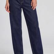 Vero Moda Billie High Rise Barrel Jeans, Dark Blue Denim image