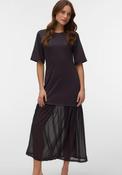 Vero Moda Brenda Mesh Skirt Maxi Dress, Brown image