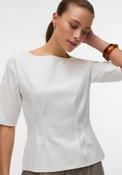 Vero Moda Pleated Basic Top, Off-White image