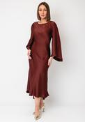 Vero Moda Kamile Wide Sleeve Midi Dress, Terracotta Brown image