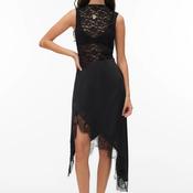 Vero Moda Lousia Asymmetric Lace Skirt, Black