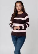 Vero Moda Doffy Striped Knitted Jumper, Wine Multi image