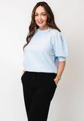 Vero Moda Doffy Short Sleeve Knit Sweater, Cashmere Blue image