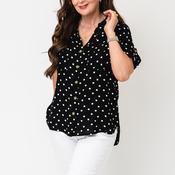 Vero Moda Polka Dot Blouse, Black and White image