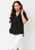 Vero Moda Polka Dot Blouse, Black and White image
