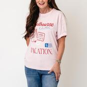 Vero Moda Mia Australia Graphic Print Oversized T-Shirt, Pink image