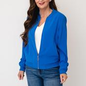 Vero Moda Zip Up Bomber Jacket, Blue