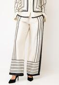 Vero Moda Evina Striped Wide Leg Trousers, Cream image