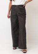 Vero Moda Rae Polka Dot Coated Wide Leg Jeans, Brown image