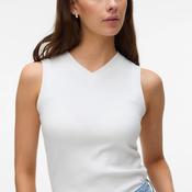 Aware Colbie Ribbed V Neck Tank Top, Snow White image