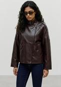 Vero Moda Callie Croc Faux Leather Jacket, Brown image