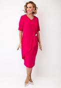 Via Veneto Embellished Detail Midi Dress, Majenta image