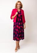 Via Veneto Abstract A-Line Dress &amp; Bolero Set, Pink image