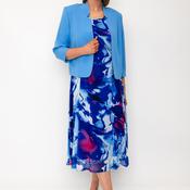 Via Vento Mam Mesh Dress and Bolero Set, Blue