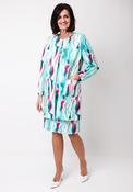 Via Veneto Marble Print Open Front Jacket, Green image