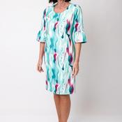 Via Veneto Marble Print Dress, Green image