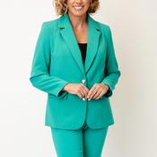Via Veneto Dolores Single Breasted Blazer, Jade Green