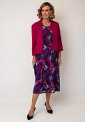 Via Veneto Mamy Printed Dress and Jacket Co-Ord, Pink