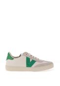 Victoria Womens Berlin Leather Trainers, White &amp; Green image