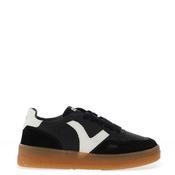 Victoria Womens Seul Leather Trainers, Black image
