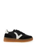 Victoria Womens Seul Leather Trainers, Black image