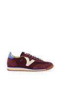 Victoria Saturno Nylon Split Leather Trainers, Wine image
