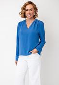 Vila V-Neck Long Sleeved Top, Blue image