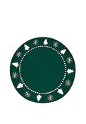 Walton &amp; Co Felt Christmas Perforated Placemat, Green image