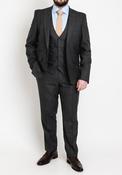 White Label Tapered Fit Three Piece Suit, Grey Green image