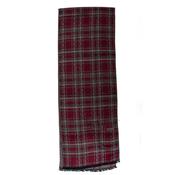 White Label Check Print Scarf, Burgundy &amp; Grey image
