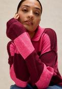 White Stuff Camilla Striped Collar Jumper, Pink Multi image