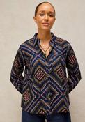White Stuff Libby Cotton Shirt, Navy Multi image