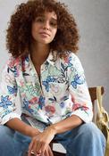 White Stuff Sophie Cotton Floral Print Shirt, White Multi image