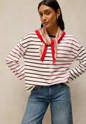 White Stuff Kim Striped Top, Ivory Multi image