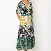 White Stuff Botanical Print Midi Dress, Ivory Multi image