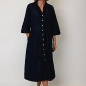 White Stuff Luna Denim Pleated Dress, Dark Blue image