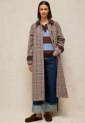 White Stuff Emmeline Check Coat, Brown image