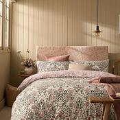 William Morris Rose Brick Sateen Duvet Cover Set, Pink &amp; Green image